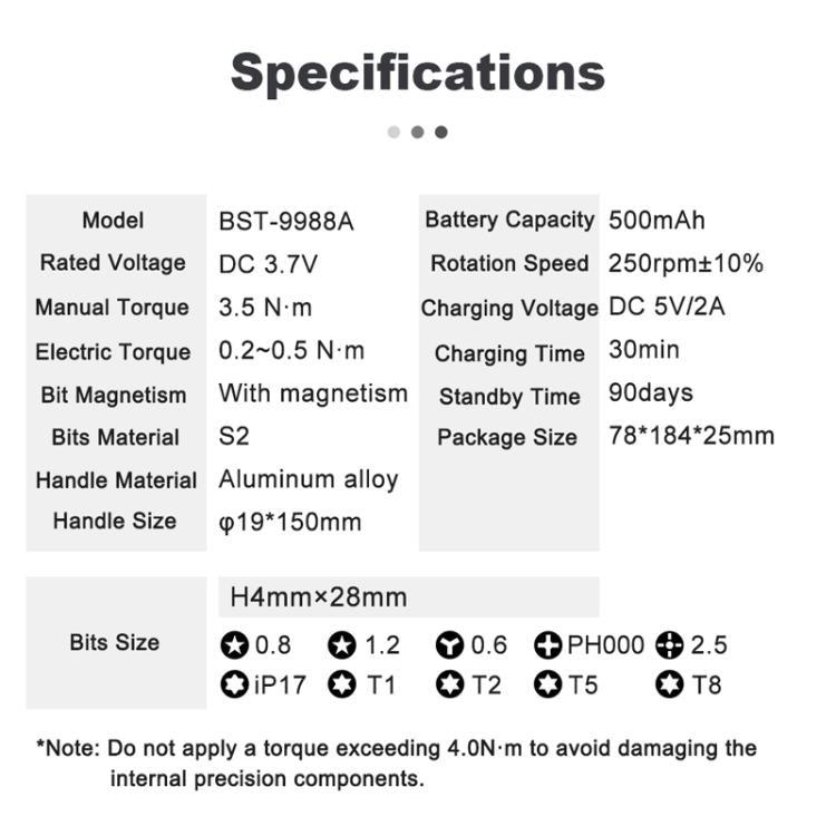 BEST BST-9988A Electric Precision Screwdriver Set