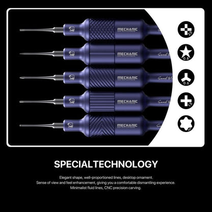 MECHANIC Smart Mortar Magnetic Precision S2 Steel 2D Screwdriver Set, 5 PCS/Pack, 4 PCS/Pack