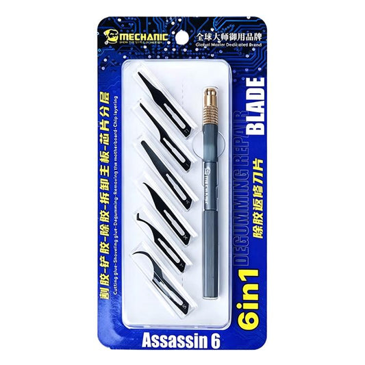 MECHANIC Assassin 6 Professional 6 in 1 Degumming Rework Blade Set