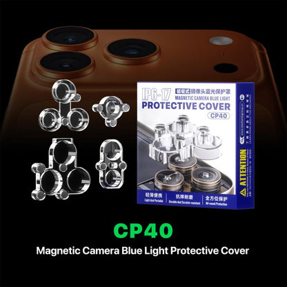 MECHANIC CP40 Magnetic Blue Light Camera Lens Protector Cover For iPhone 6 to 17 Series