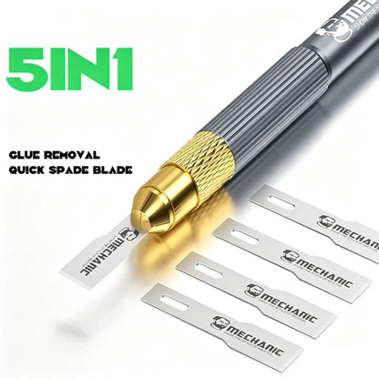 MECHANIC FS-51 Stainless Steel Anti-Static Glue Removal Quick Spade Blade Set