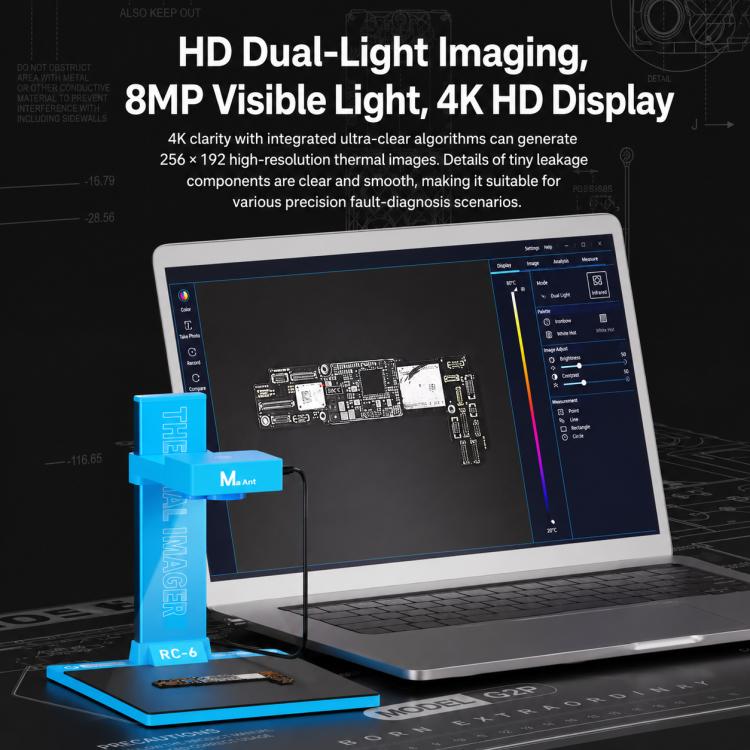 MaAnt RC-6 4K HD PCB Motherboard 3D Dual Light Infrared Thermal Imaging Diagnosis Analyser