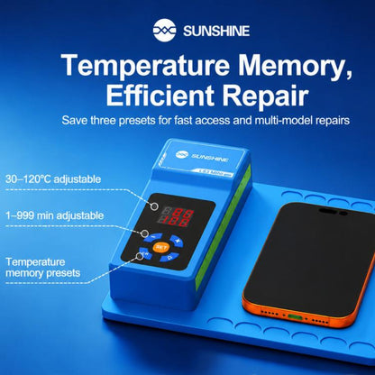 SUNSHINE LS3 Mini V2.0 10.5-inch LCD Screen Remover Heating Separator Pad with Green Dust Detection, US Plug, EU Plug, UK Plug, AU Plug