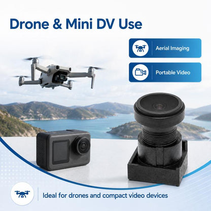 M7 Wide Angle Camera Lens 1/2.7 Inch TTL14.3mm Mini DV Action Camera Lens, 14.3mm M7 Wide Angle Camera Lens