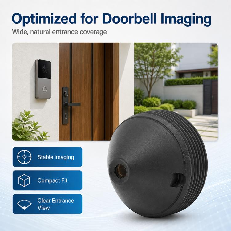 3.7mm Cone Lens 1/2.7 Inch M12 Security Monitor Video Doorbell Lens, 3.7mm Cone Lens