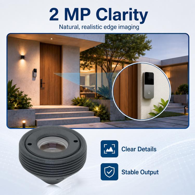 3.7mm Cone Lens 1/2.7 Inch M12 Security Monitor Video Doorbell Lens, 3.7mm Cone Lens