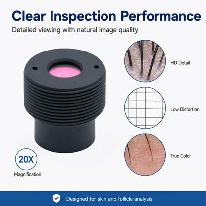 20x High-Definition Skin Analyzer Lens, M8 Interface Distortion-Free Optical Lens, 20x  Camera Lens