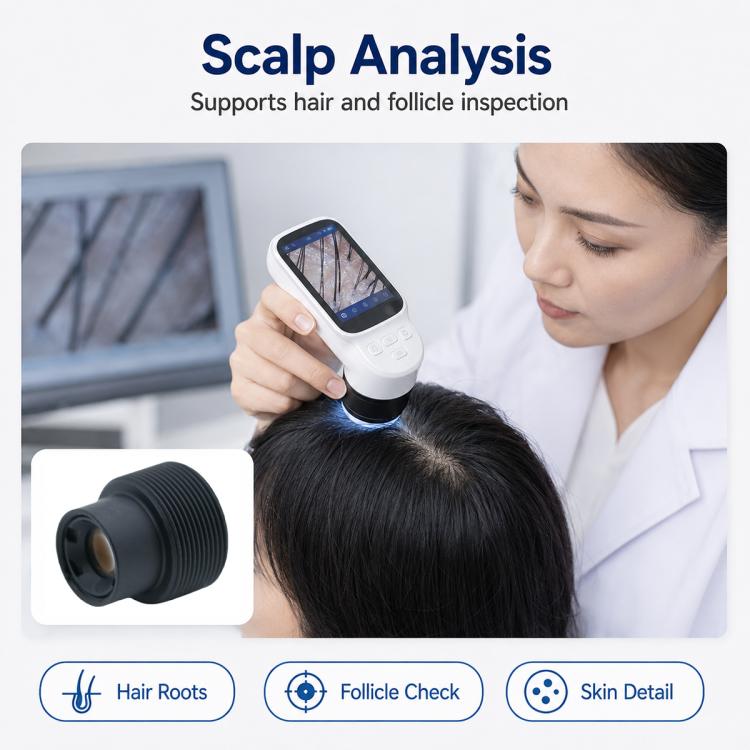 20x High-Definition Skin Analyzer Lens, M8 Interface Distortion-Free Optical Lens, 20x  Camera Lens
