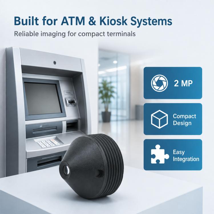 3.7mm M12 1/3-inch 2MP Pointed Lens Video Doorbell/Bank Teller Machine Camera Lens, 3.7mm M12 Lens