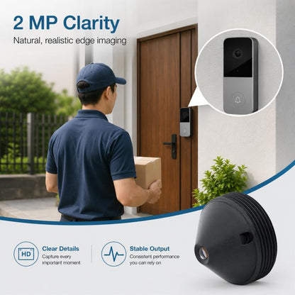 3.7mm M12 1/3-inch 2MP Pointed Lens Video Doorbell/Bank Teller Machine Camera Lens, 3.7mm M12 Lens