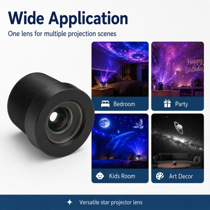 USB Star Projector Light Lens Compatible with 10mm Film High Projection Ratio HD Distortion-free Focusing Lens, USB Star Projector Light Lens