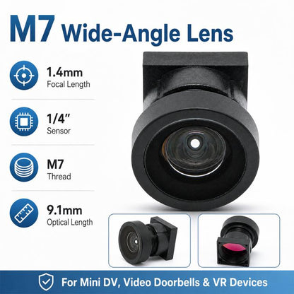 M7 Wide Angle Camera Lens 1/4 Inch Mini DV Action Camera Doorbell VR Glasses Lens, M7 Wide Angle Camera Lens