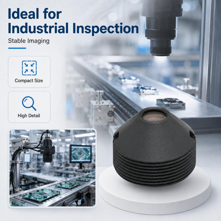 8mm Pointed Lens, Compatible with 1/2.7 Chip Industrial Inspection Skin Scanning Facial Recognition Access Control Equipment, 8mm Pointed Lens
