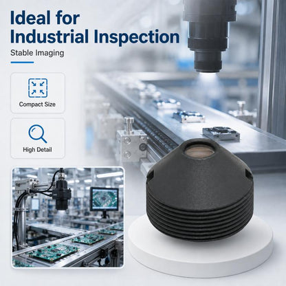 8mm Pointed Lens, Compatible with 1/2.7 Chip Industrial Inspection Skin Scanning Facial Recognition Access Control Equipment, 8mm Pointed Lens