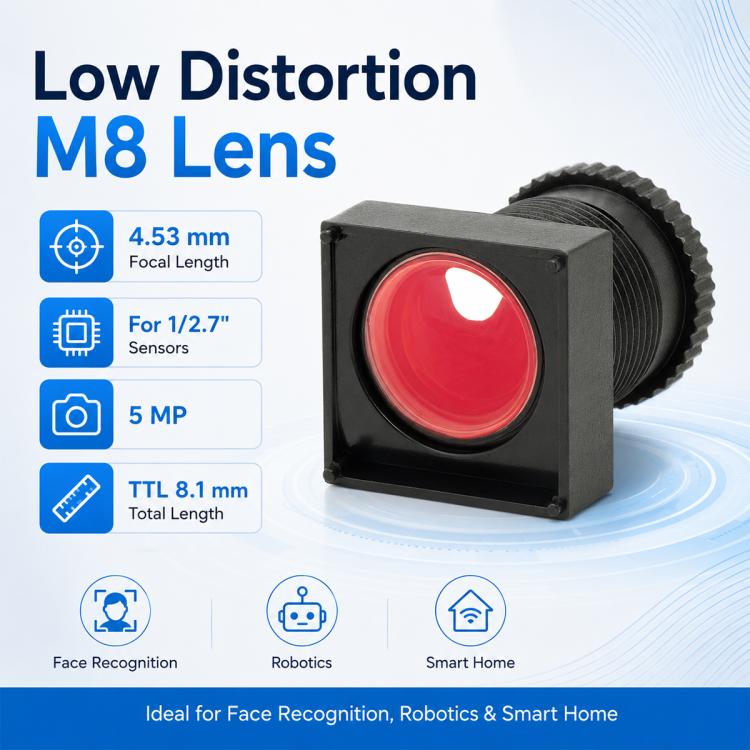 M8 5MP Binocular Face Recognition Robot and Robotic Mower Lens, M8 5MP Binocular Lens