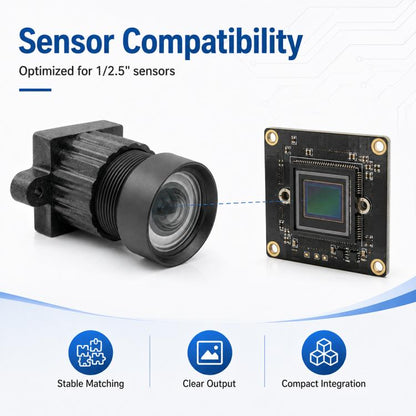 1/2.5 Inch 5MP High Definition Low Distortion AI Recognition Industrial Camera Lens, 1/2.5 Inch 5MP Lens