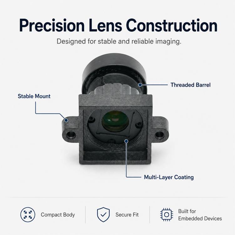 1/2.9-inch F2.0 4MP HD Ultra-Wide-Angle FPV Drone Lens Module for Aerial Photography and Image Transmission, F2.0 4MP HD Lens