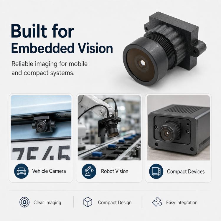 1/2.9-inch F2.0 4MP HD Ultra-Wide-Angle FPV Drone Lens Module for Aerial Photography and Image Transmission, F2.0 4MP HD Lens
