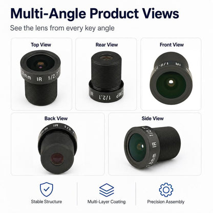 2.8mm 1/2.7 inch 3MP Security Camera Lens Video Doorbell Car Rearview Smart Home HD Lens, 2.8mm 1/2.7 inch Lens