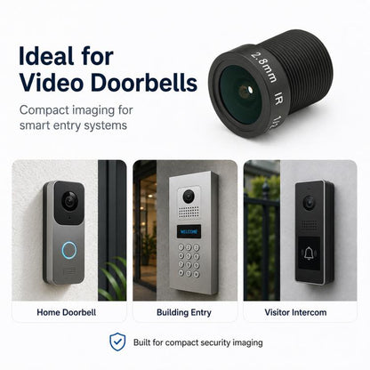 2.8mm 1/2.7 inch 3MP Security Camera Lens Video Doorbell Car Rearview Smart Home HD Lens, 2.8mm 1/2.7 inch Lens