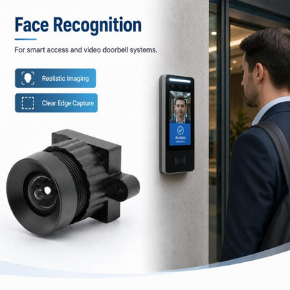 Robotic Mower Camera Lens, 5MP 1/2.5 Inch Sensor Lens, Binocular Camera Lens for Face Recognition, Low Distortion Design, Robotic Mower Camera Lens
