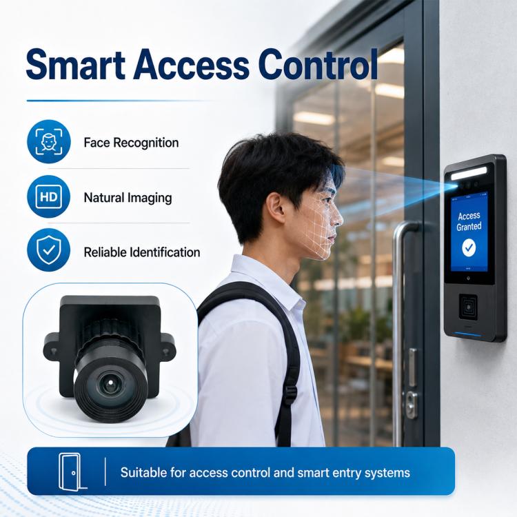 Low Distortion HD Lens 1/2.5 Inch Sensor Lens for Document Photography, ID Card Scanning and Receipt Recognition, Low Distortion HD Lens