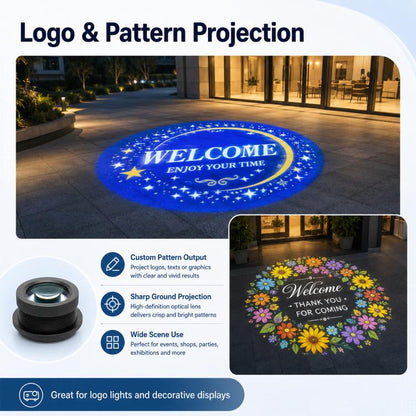Advertising Projection Light Lens, Compatible with 25mm Film, 1:0.5 Projection Ratio, High Definition High Brightness Low Distortion Lens, rojection Light Lens