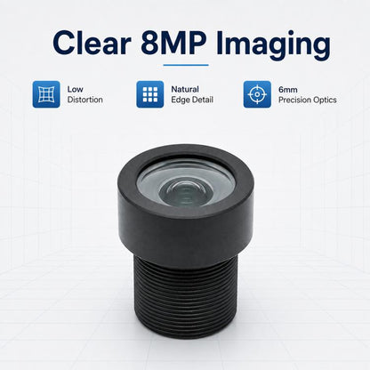 8MP HD 1/1.8 Inch Lens, 6mm Focal Length, High Brightness Low Distortion Industrial Camera Machine Vision Lens