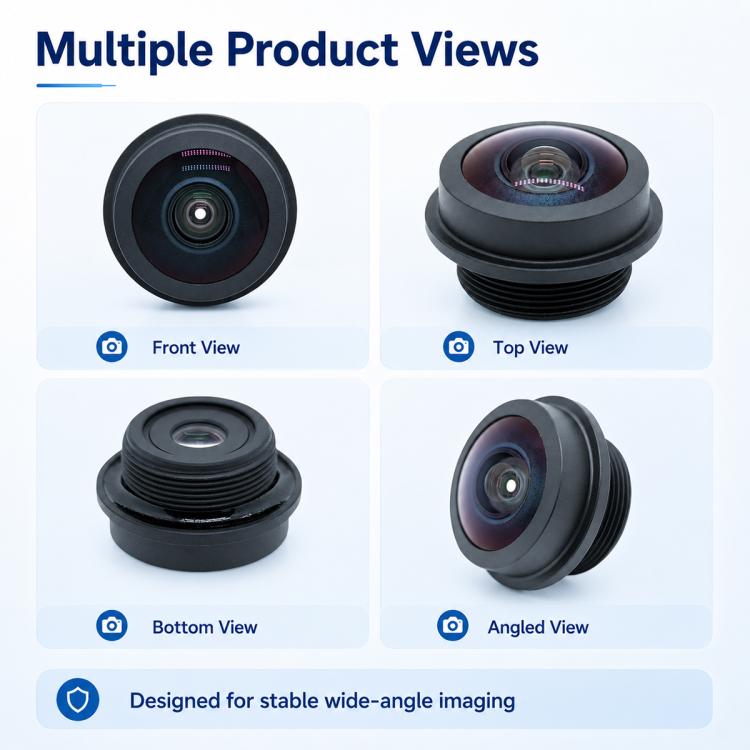 1.8mm Wide Angle Lens, 1/2.9 Inch Sensor HD Night Vision Panoramic Waterproof Lens for Automotive Surround View and Rear View Cameras, 1.8mm Wide Angle Lens