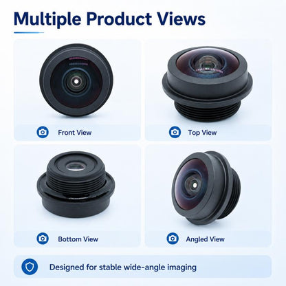 1.8mm Wide Angle Lens, 1/2.9 Inch Sensor HD Night Vision Panoramic Waterproof Lens for Automotive Surround View and Rear View Cameras, 1.8mm Wide Angle Lens