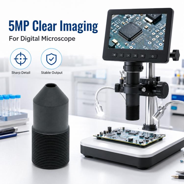 16mm Industrial Scanning Digital Zoom lens, 5MP HD 1/2 Inch Sensor, Low Distortion Vision Large Depth Field Lens, 16mm  5MP HD 1/2 Inch Lens