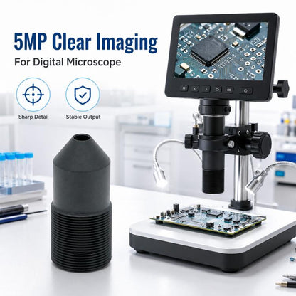 16mm Industrial Scanning Digital Zoom lens, 5MP HD 1/2 Inch Sensor, Low Distortion Vision Large Depth Field Lens, 16mm  5MP HD 1/2 Inch Lens