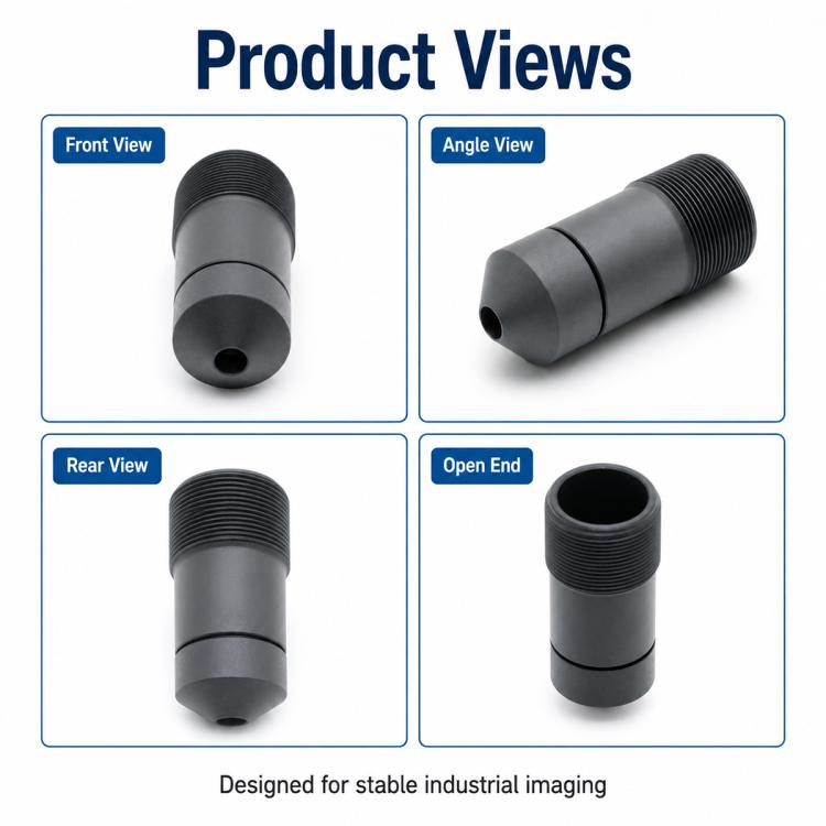 25mm Pointed Cone Lens, M12 Interface, 5MP Industrial Machine Vision Lens for 1/2 Inch Sensor, Long Distance Imaging, 25mm Pointed Cone Lens