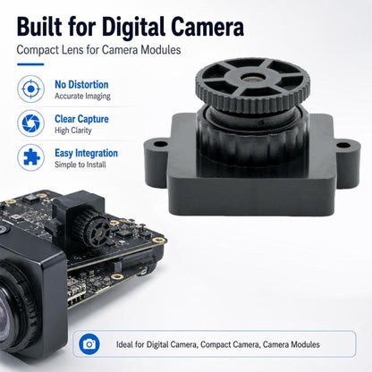 M12 Low Distortion Lens 7.2mm 5MP Lens for 1/2.5 Inch Sensor, Digital Camera and Hunting Camera, 7.2mm M12 Lens