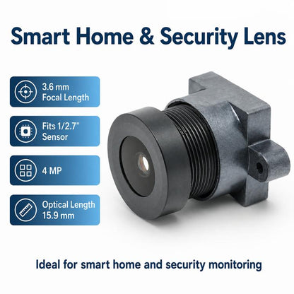 4MP 1/2.7 Inch F1.8 Large Aperture HD Lens for Smart Home and Security Surveillance, 4MP 1/2.7 Inch F1.8 Lens