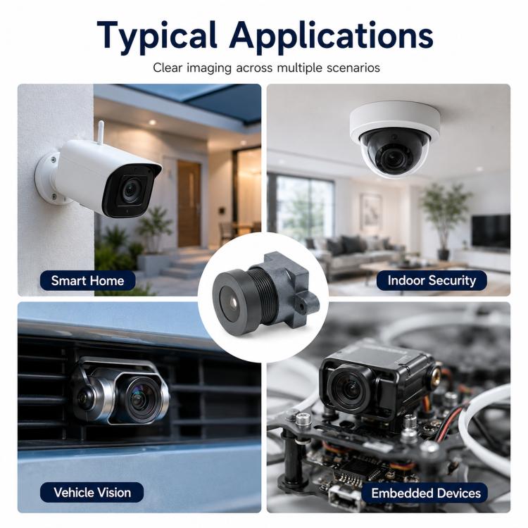 4MP 1/2.7 Inch F1.8 Large Aperture HD Lens for Smart Home and Security Surveillance, 4MP 1/2.7 Inch F1.8 Lens