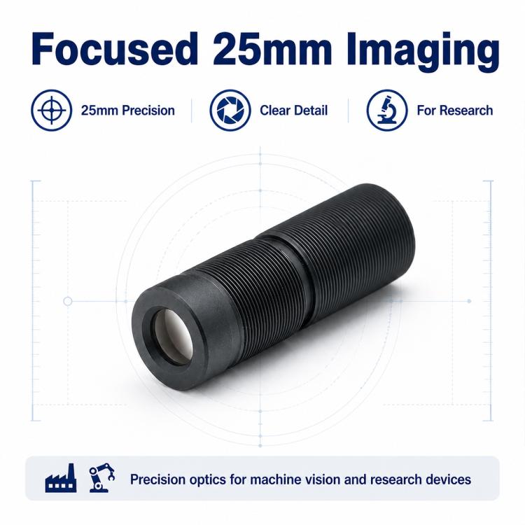 25mm M9 Industrial Machine Vision Lens, F4.5 Large Depth of Field Lens for 1/2.5 Inch Sensor, Industrial Inspection, 25mm M9 Lens