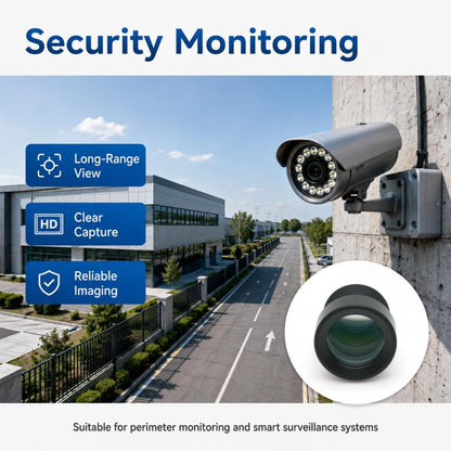 16mm Telephoto 8MP HD Lens for 1/1.8 Inch Sensor, Security Surveillance, License Plate Recognition and Machine Vision, 16mm Telephoto 8MP HD Lens