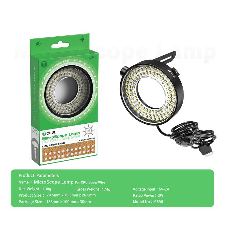2UUL MS96 Microscope LED Ring Light For CPU Jump Wire