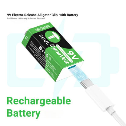 2UUL BT04 Quick-Release Cable 9V Battery Adhesive with Power Supply, For iPhone 16 Series