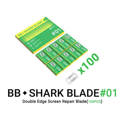 100 PCS/Pack 2UUL BB01 Double Edge Screen Repair Blades