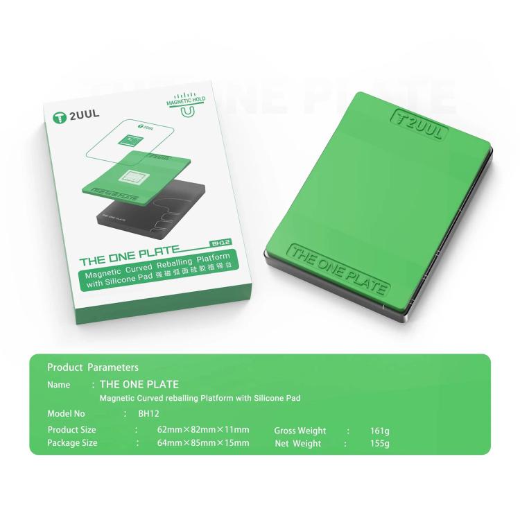 2UUL BH12 Magnetic Curved Reballing Platform with Silicone Pad