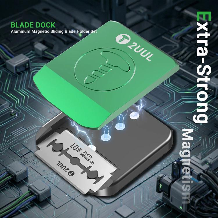 2UUL BL05 Blade Dock Aluminum Magnetic Sliding Blade Holder Set