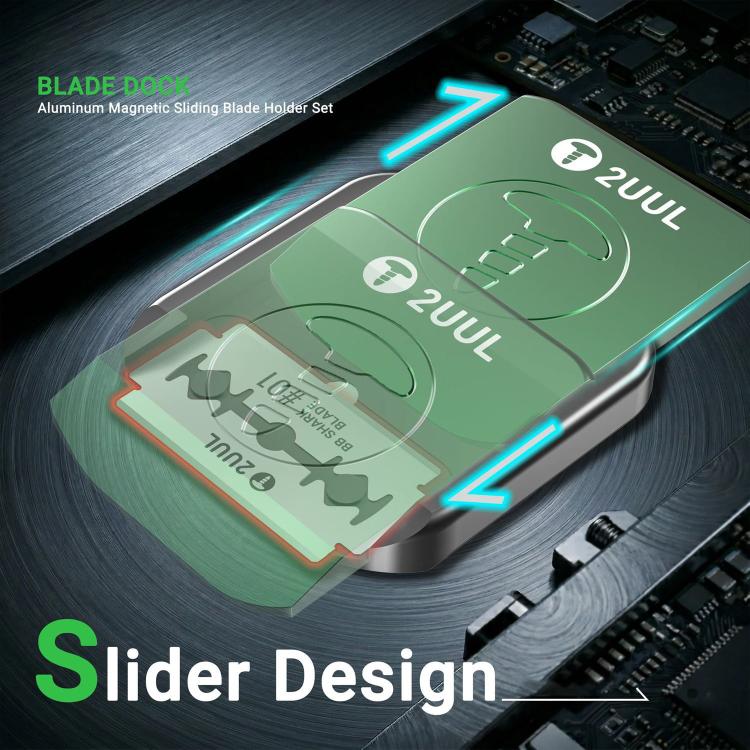 2UUL BL05 Blade Dock Aluminum Magnetic Sliding Blade Holder Set