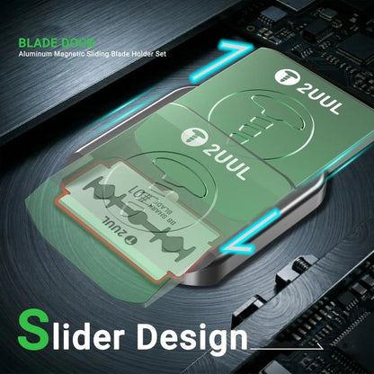 2UUL BL05 Blade Dock Aluminum Magnetic Sliding Blade Holder Set