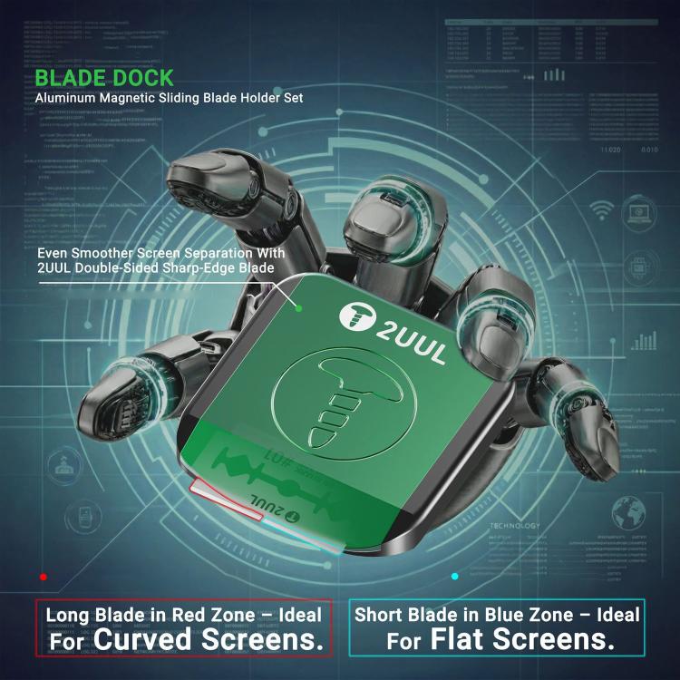 2UUL BL05 Blade Dock Aluminum Magnetic Sliding Blade Holder Set