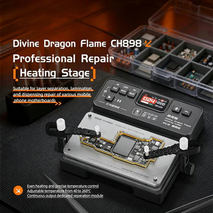 YCS Divine Dragon Flame CH898 Motherboard Layer Separation Heating Stage, EU Plug, US Plug