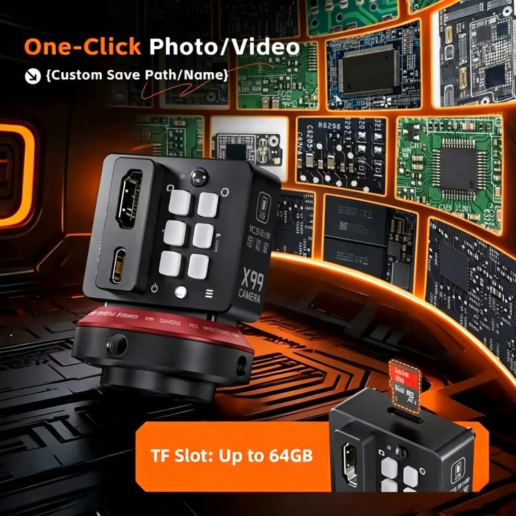 YCS X99 8MP 4K Ultra HD Camera for Trinocular Stereo Microscopes, YCS X99