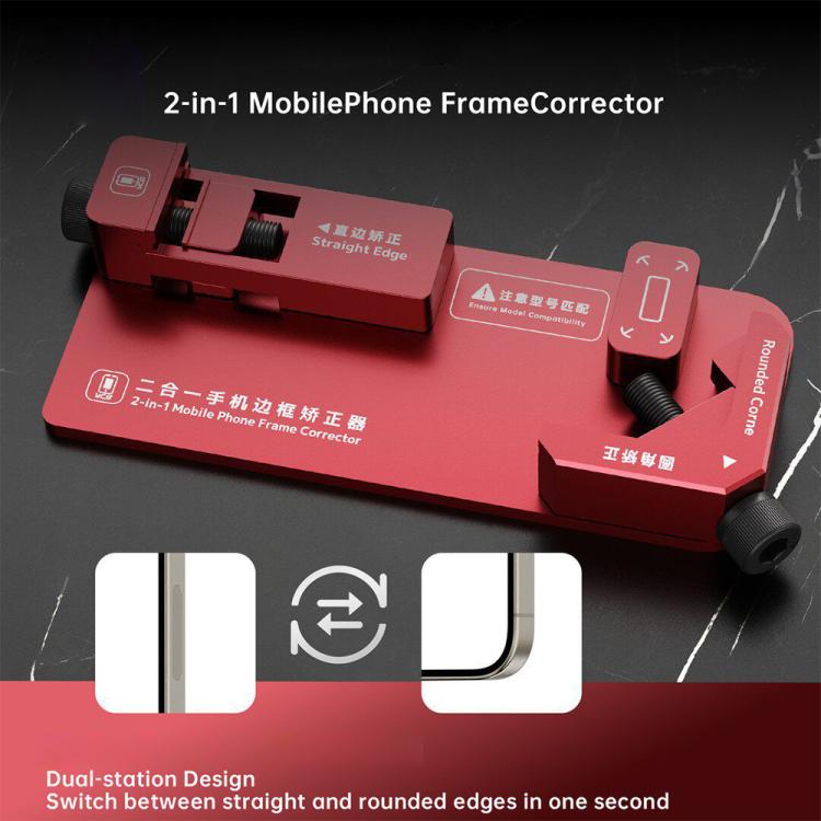 YCS 2 in 1 Straight Edge / Rounded Corner Mobile Phone Frame Corrector, YCS 2 in 1