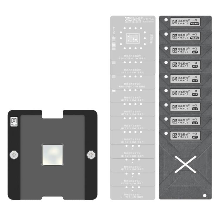 AMAOE Tin Plating Tool, X-17 CPU Set Half-Cut, X-17 CPU Set Engraving, A19 Lower Half-Engraving Edition, A19 Lower Layer Engraved Plate, A19 Pro Lower Half-Engraving, A19 Pro Lower Layer Engraving, A19/Pro Positioning Plate                             ...